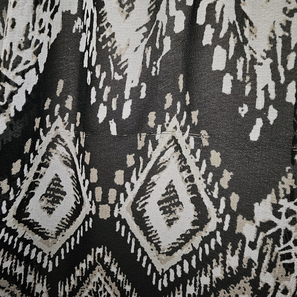 2x Style & Co. Black and White Short Sleeve Blouse - Picture 6 of 10